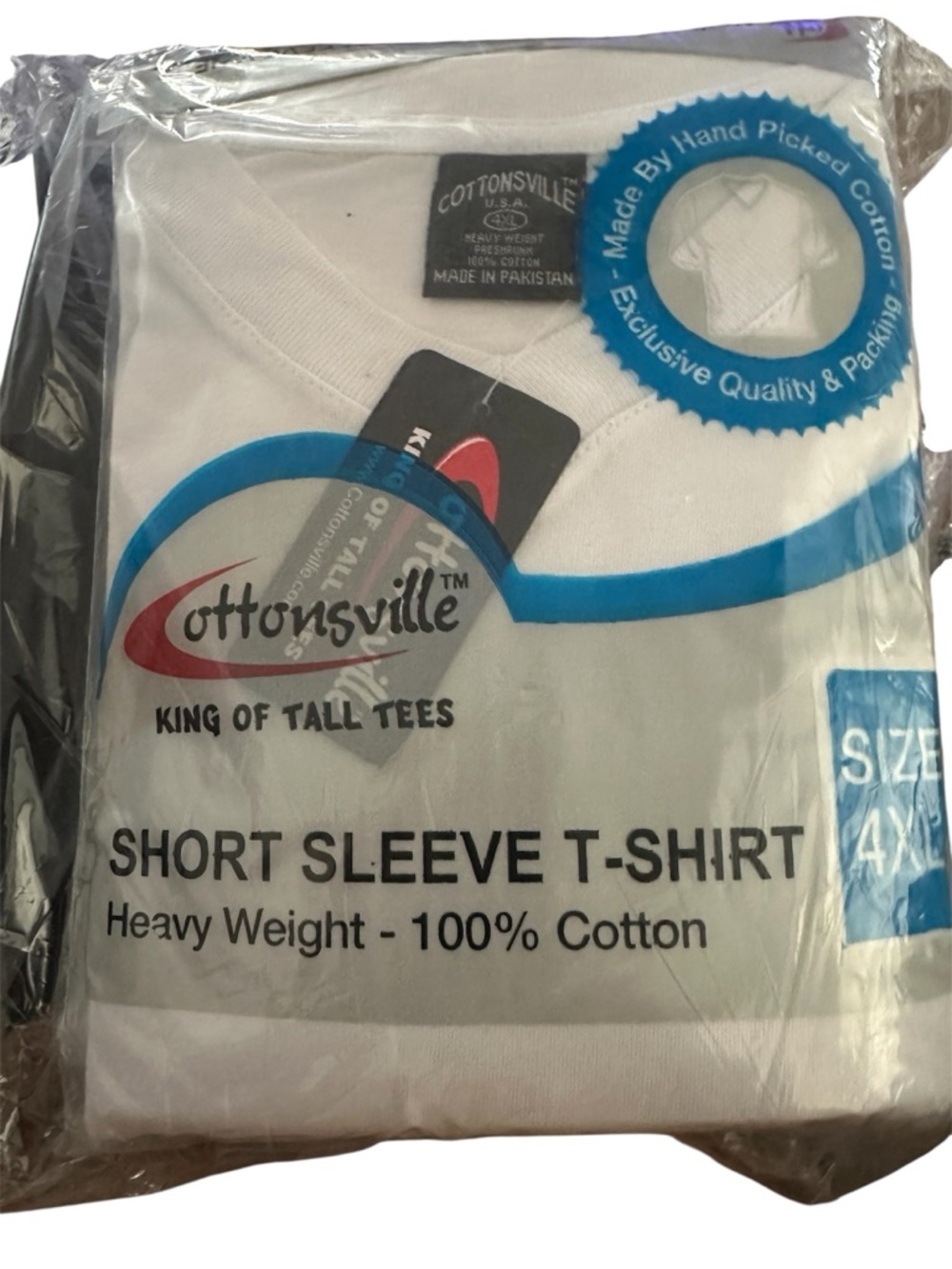 💙 Men’s White Short Sleeve T-Shirt - Heavyweight Cotton
